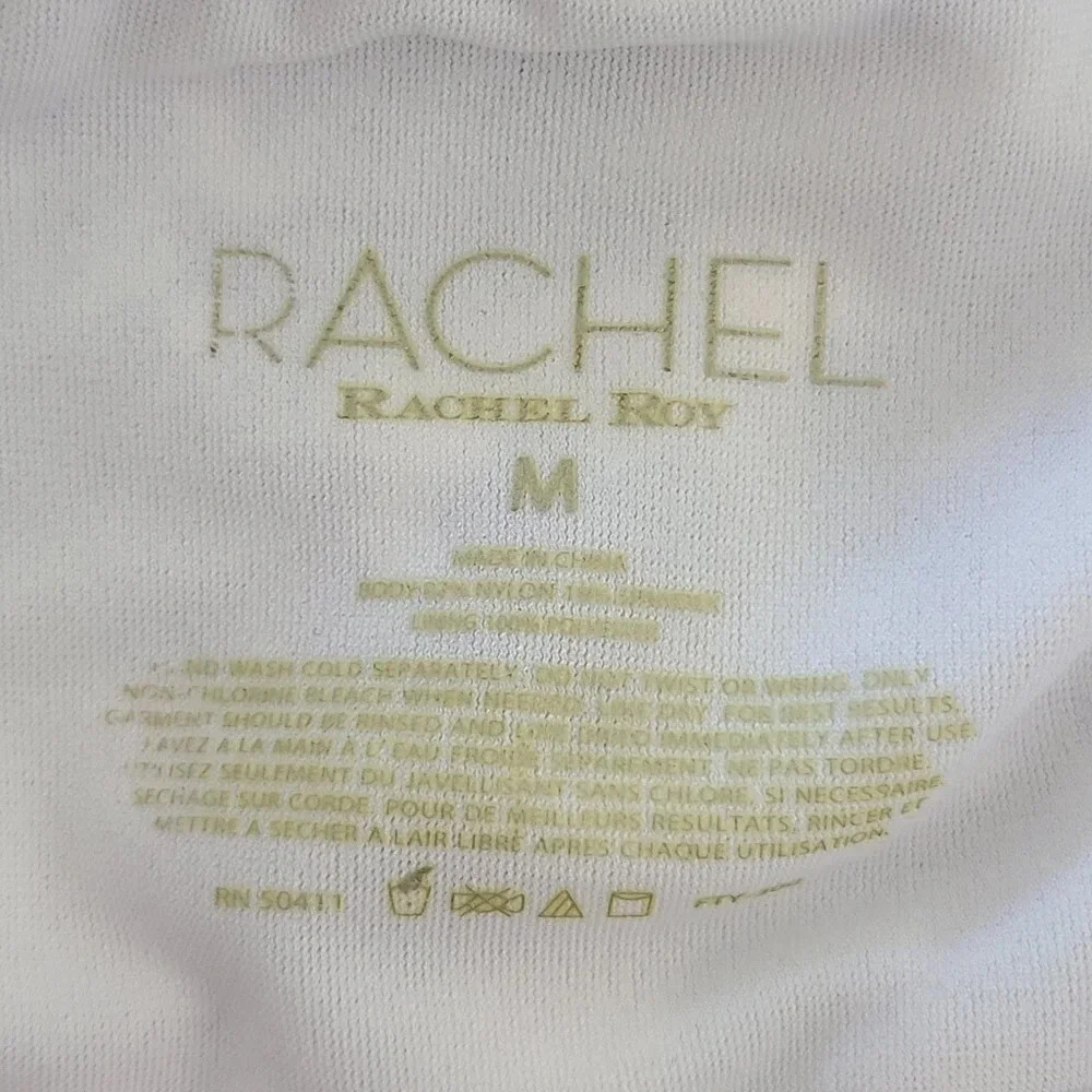 NWT Rachel Roy Bloom Floral Ruffled Swim Top M - Picture 6 of 7